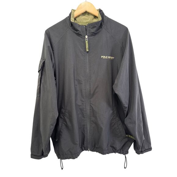 Vtg Polo Sport Ralph Lauren Zip Jacket Mens Sz L Windbreaker Mesh Lined 90s Y2K - Picture 1 of 11
